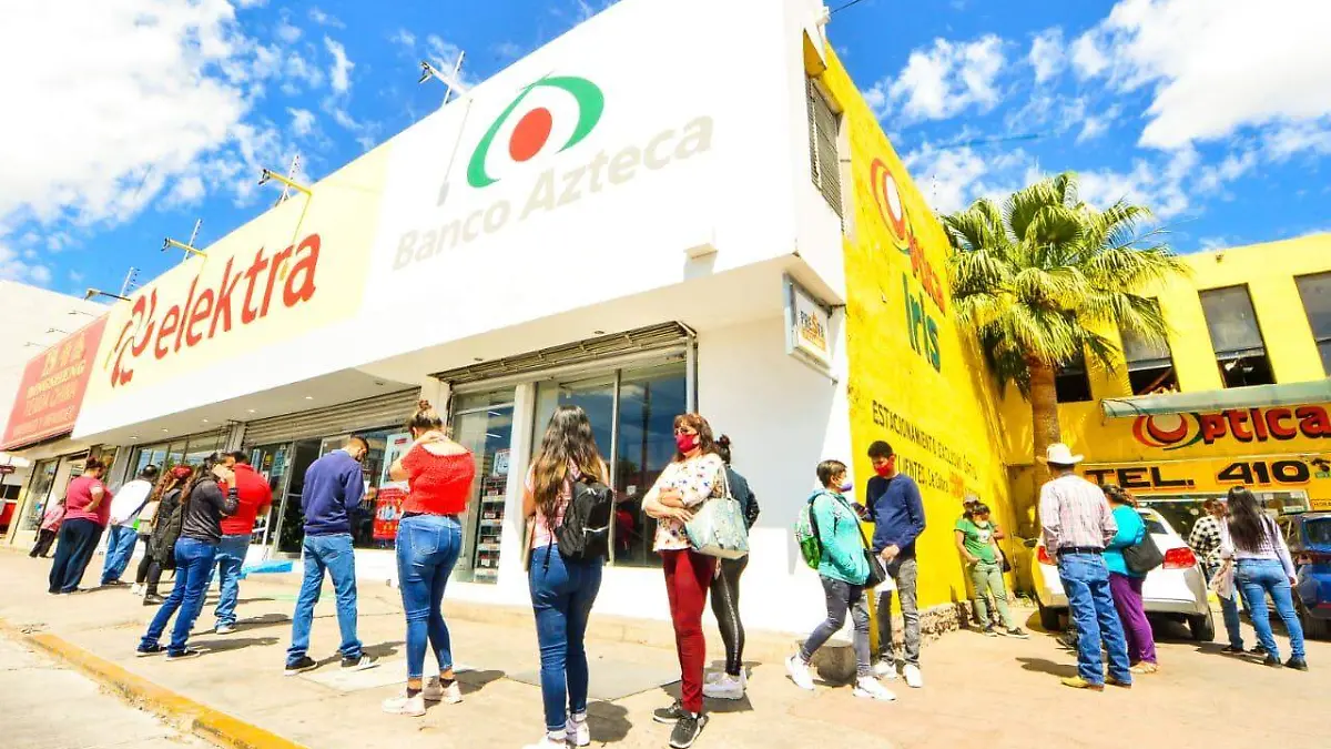 Filas banco azteca